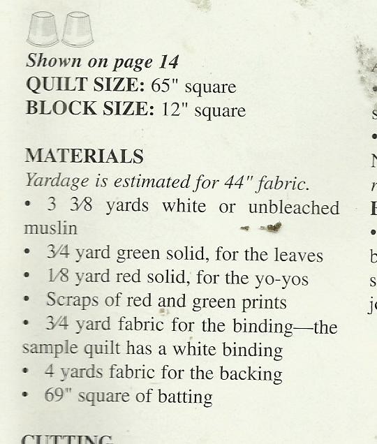 C0102 WINTERGREEN QUILT PATTERN/INSTRUCTIONS