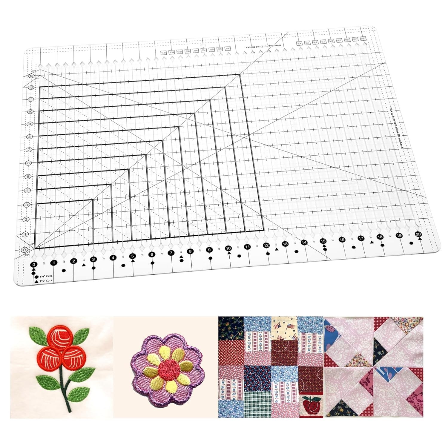 Stripology Ruler for Quilting, XL-Slotted Ruler for Quilting -17-3/4 “x 22”, …
