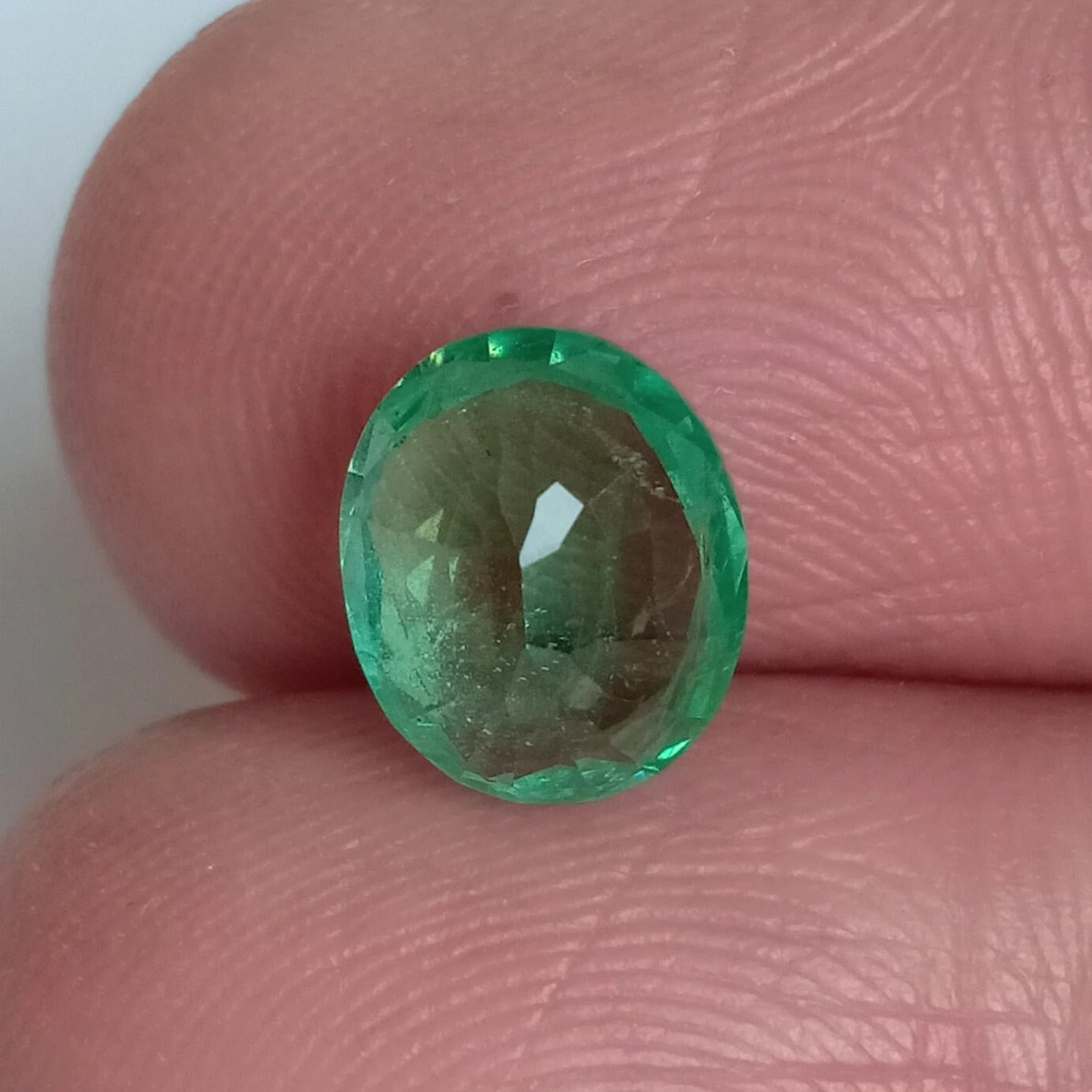 Natural Zambia Emerald 1.28 Cts vivid Oval Cut 8×6 MM Loose Gemstone For Jewelry