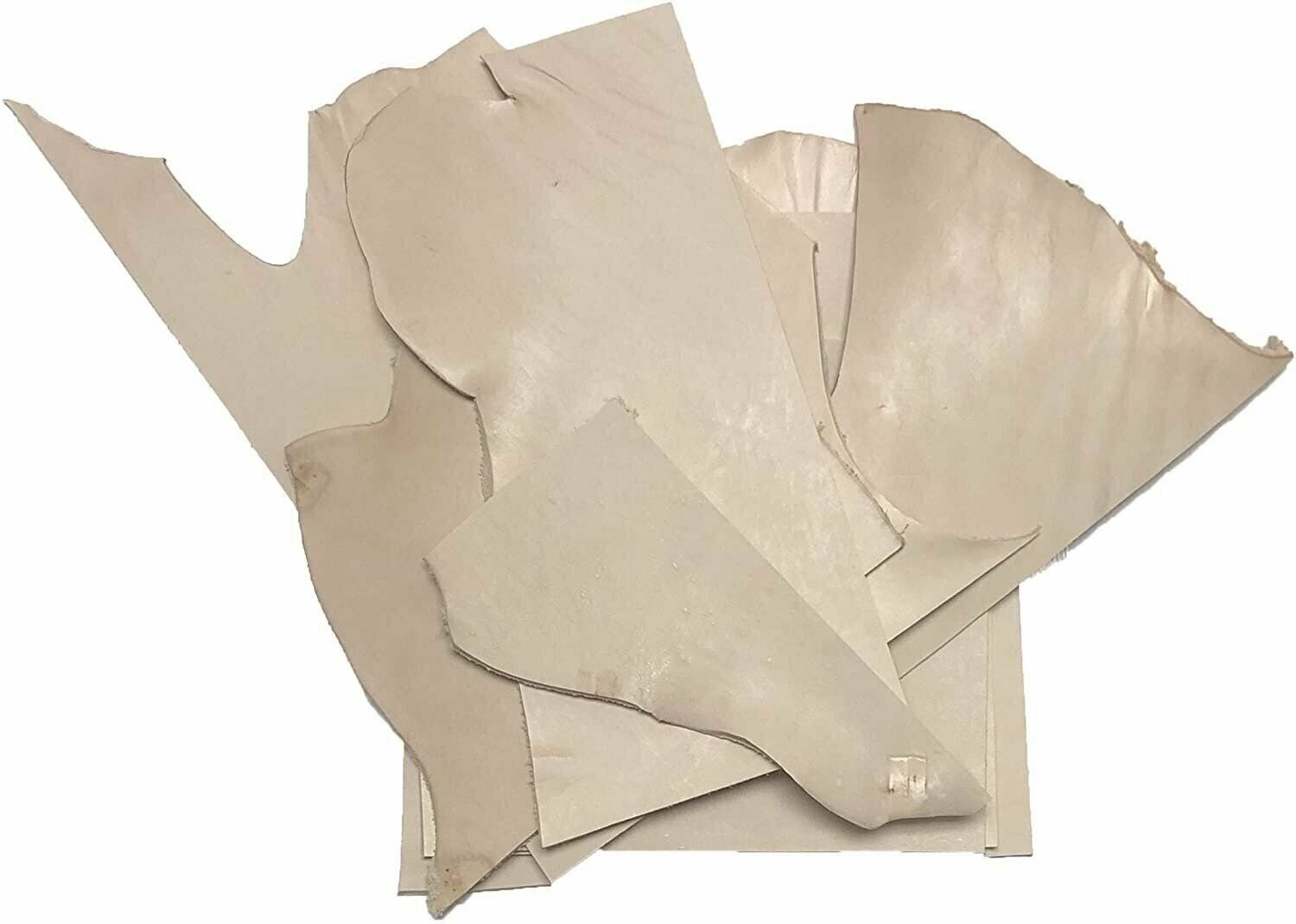 Two Pounds Veg Tan Leather Scrap, 2 lbs Vegetable Tanned Scrap Leather Pieces…