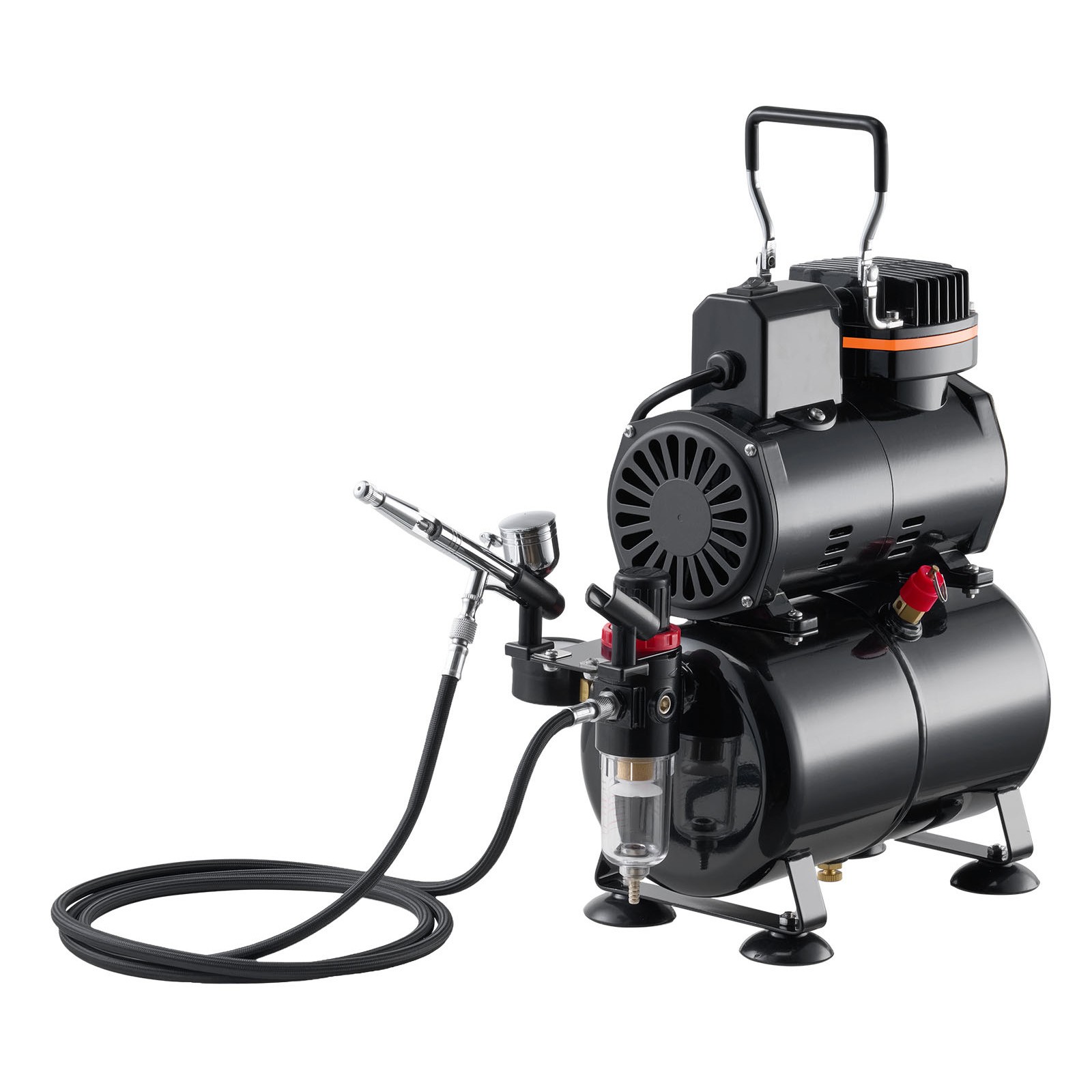 Uimoso Airbrush Kit with Compressor, Tank, Single Airbrush, and 3 Nozzles