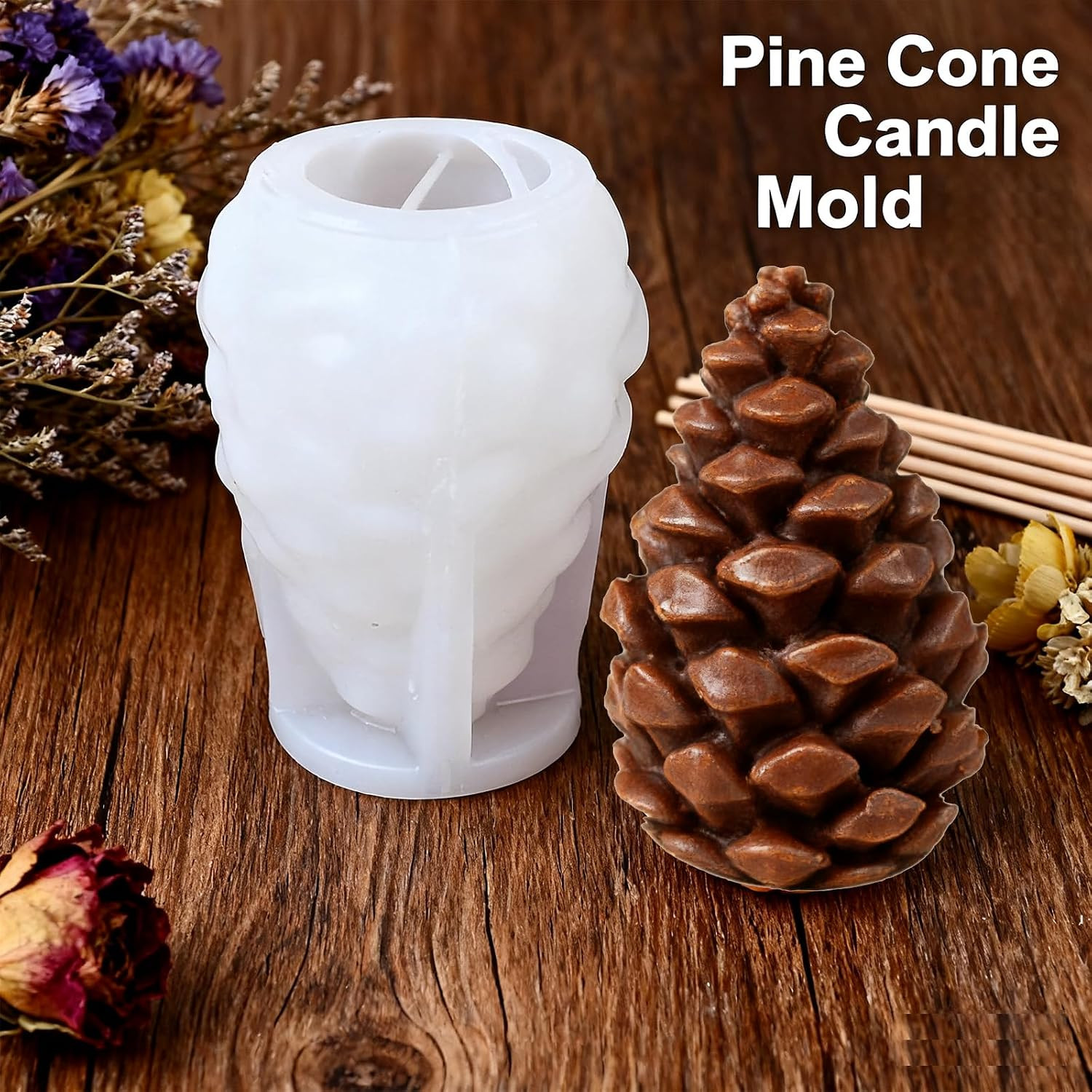 Pinecone Silicone Molds – DIY Candle Molds for Making Gypsum Desktop Decor