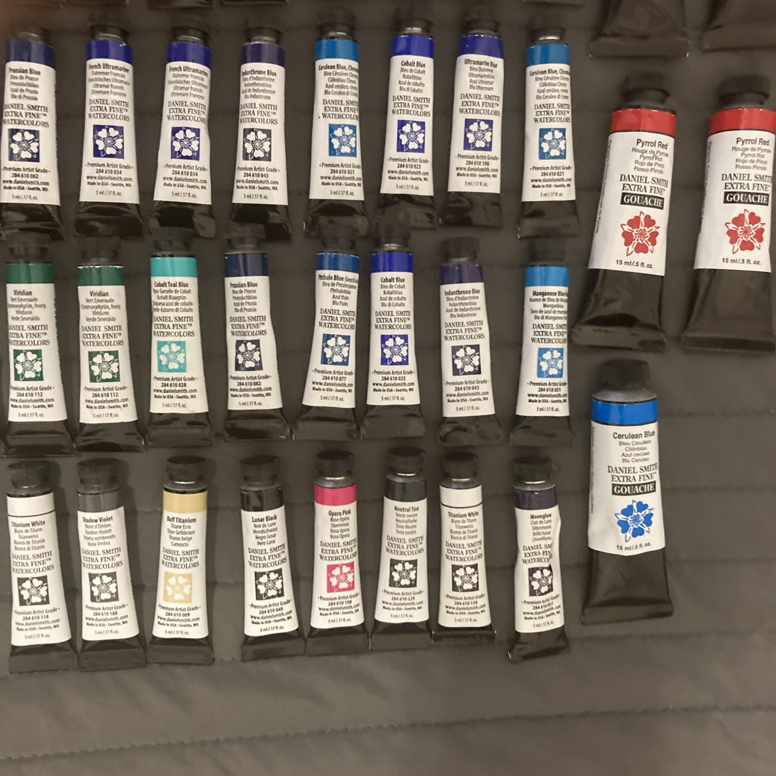 Lot of 105 – Daniel Smith Extra Fine Watercolors Paint – 5ml + 15ml – NEW H104
