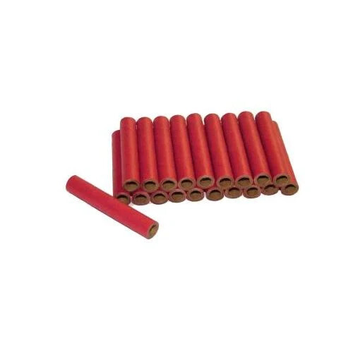 50pc 1/4″ Id – 2″ Long Red Kraft Super Tube w/ 100 caps
