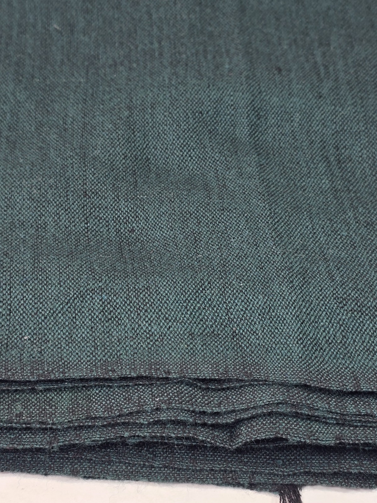 Dark Green Wool Blend Fabric Remnant 23″ Wide x 3.2 Yards Medium Weight