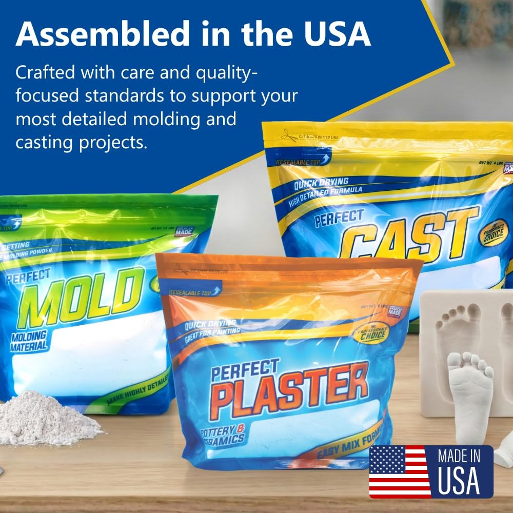 Perfect Mold Alginate Molding Material, Non-Toxic Mold Making Powder for Life Ca
