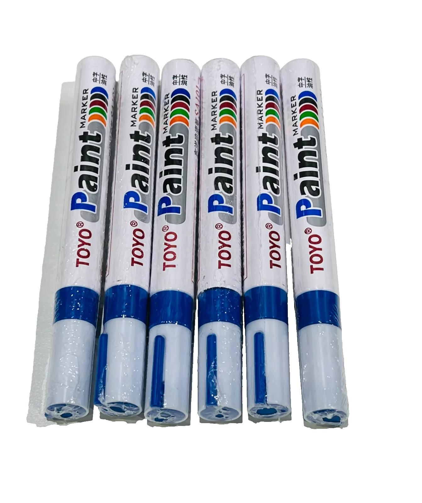 Toyo 6 Pack Blue Tire Lettering Paint Pen Waterproof Permanent