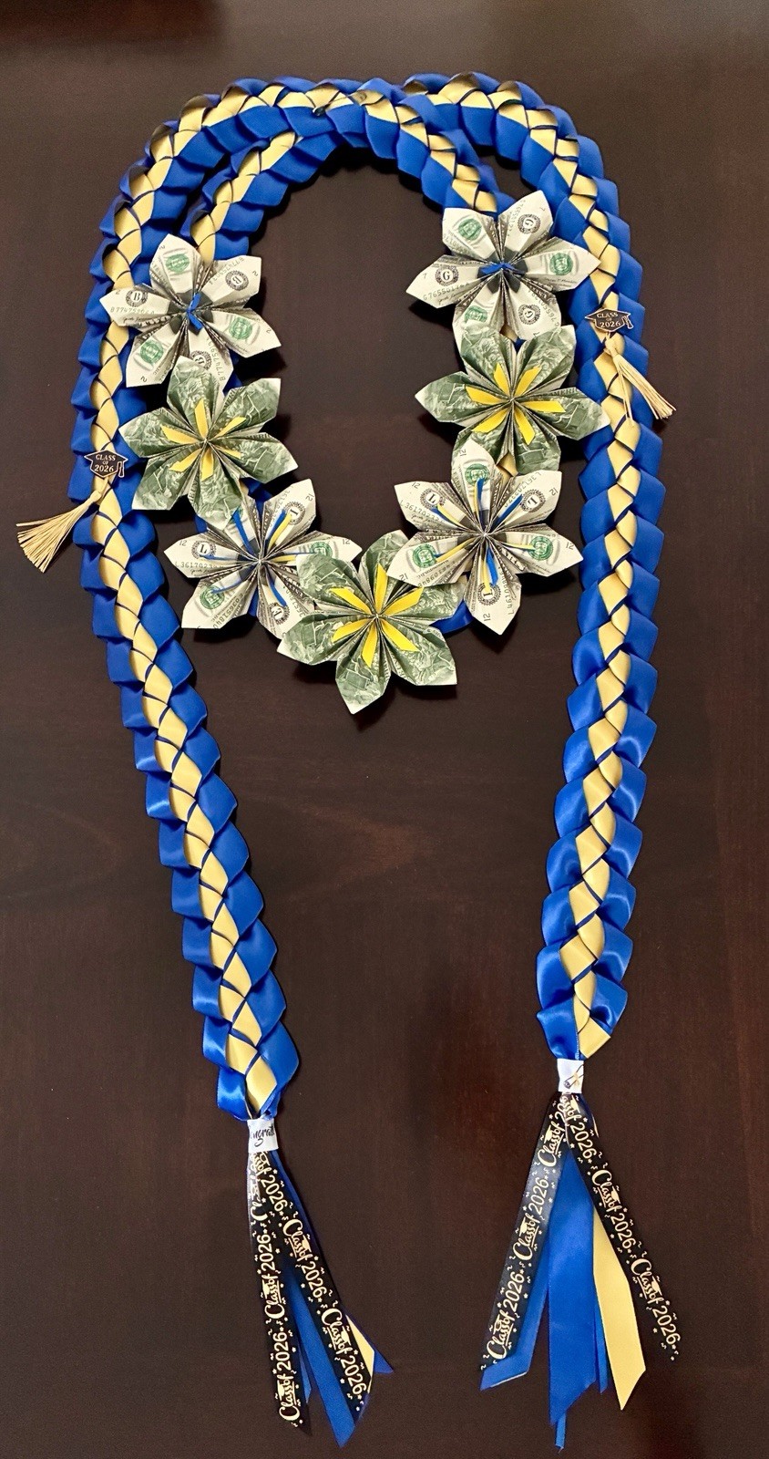 Hawaii Origami Money Lei-Graduation. $21 cash Back value!