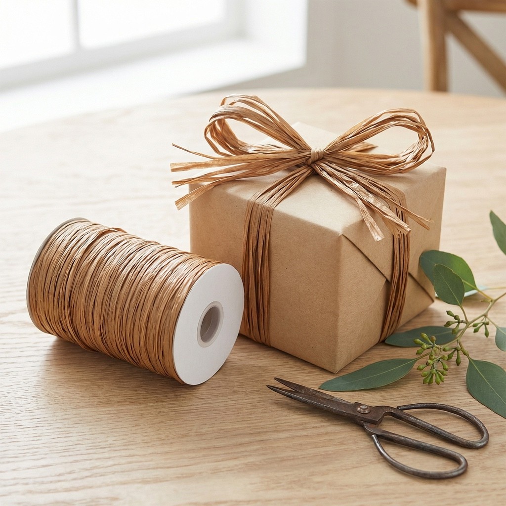 Matte Rayon Raffia Ribbon, 32 Colors Available, 1/4 Inch x 100 Yards (300 Feet)