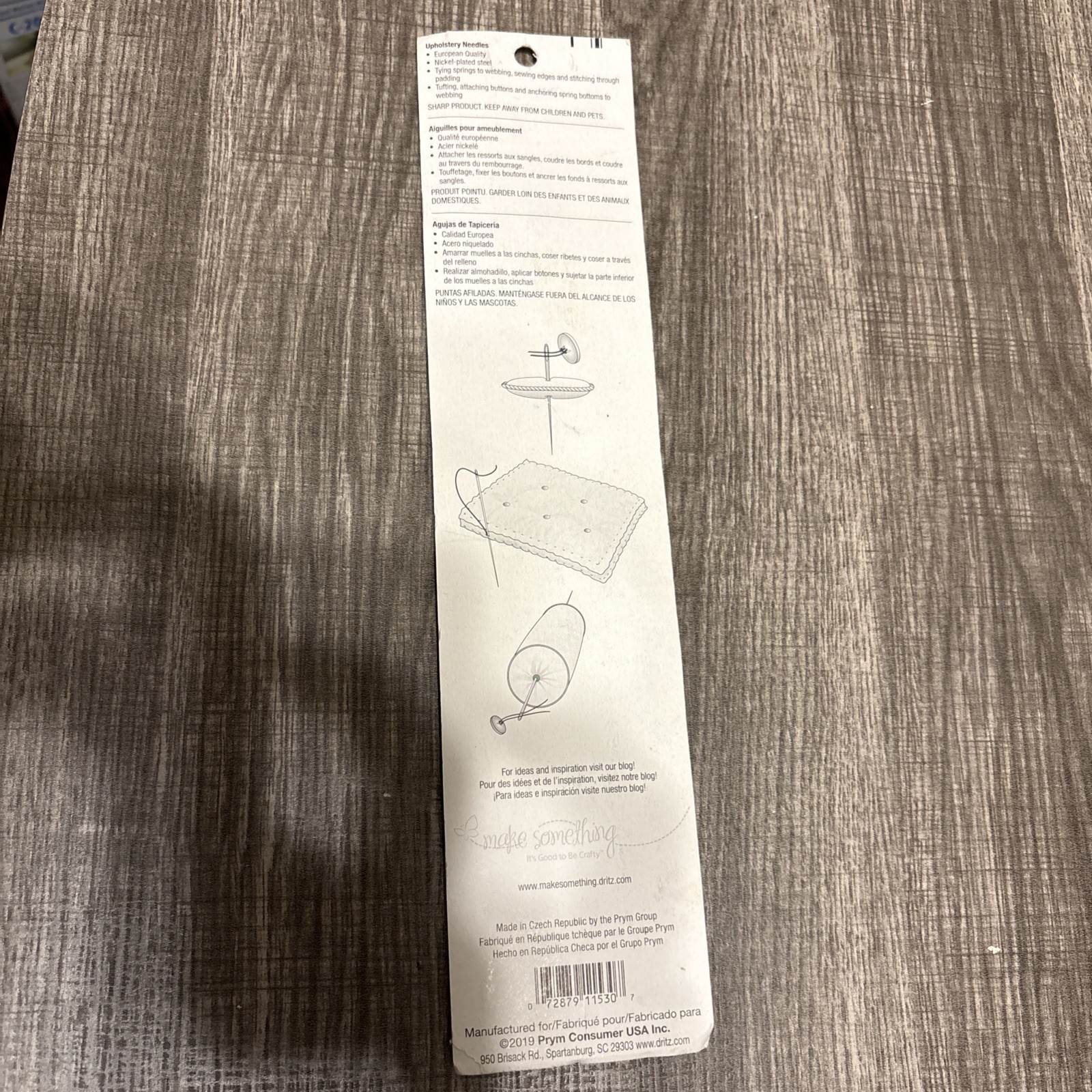 Dritz Home 9021 Long Straight Upholstery Hand Needles, Size 6, 8, 10 & 12