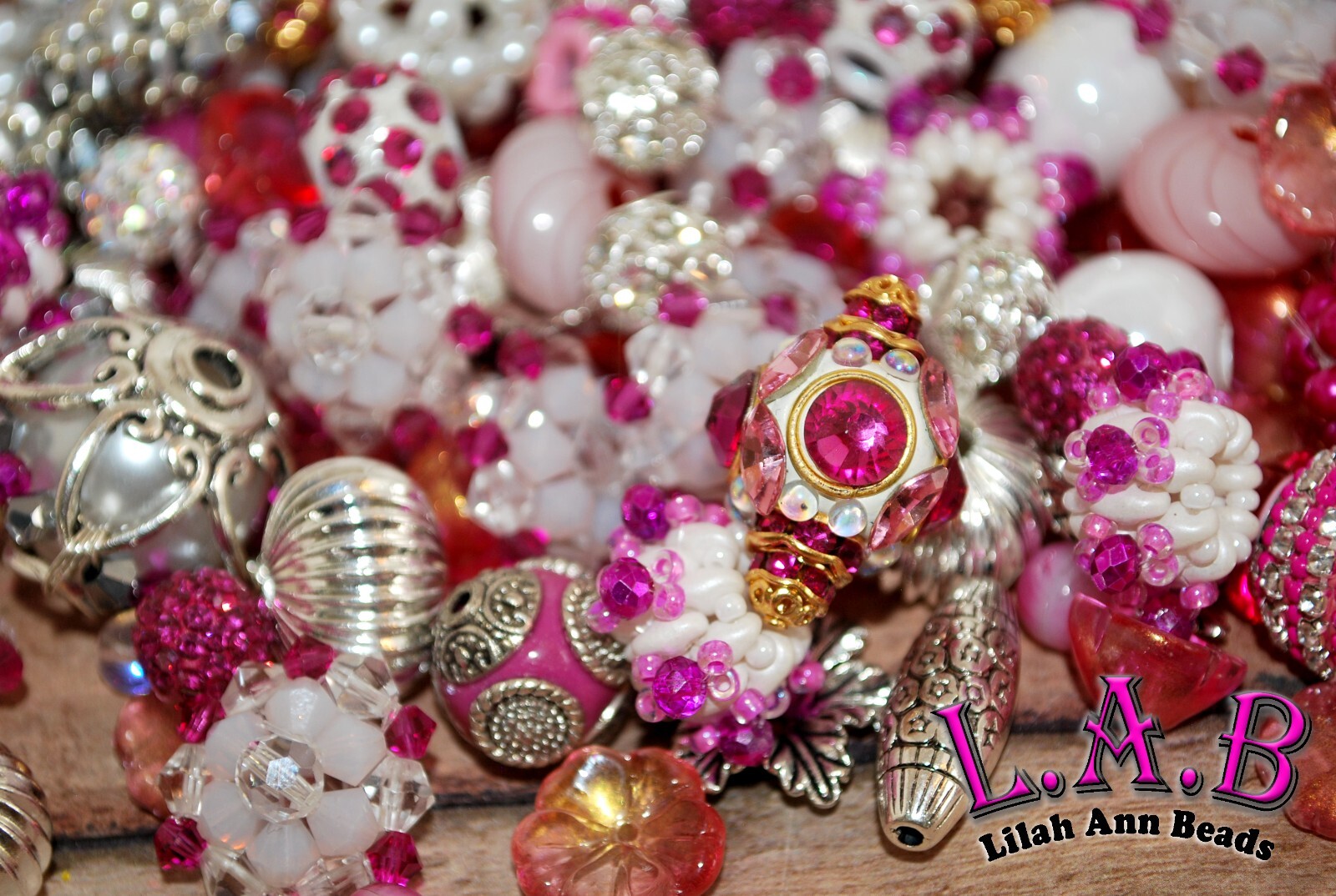 Boho Bead, Wire wrapped “Lotus bloom” Bead mix by Lilah Ann beads – BM701