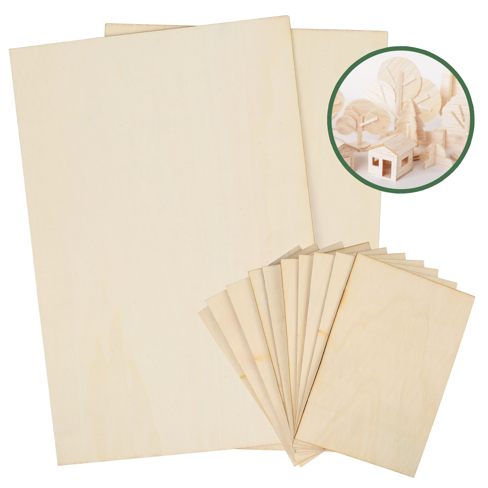 Unfinished Wood 14 Pack Balsa Wood Sheets Basswood Thin Craft Wood Board