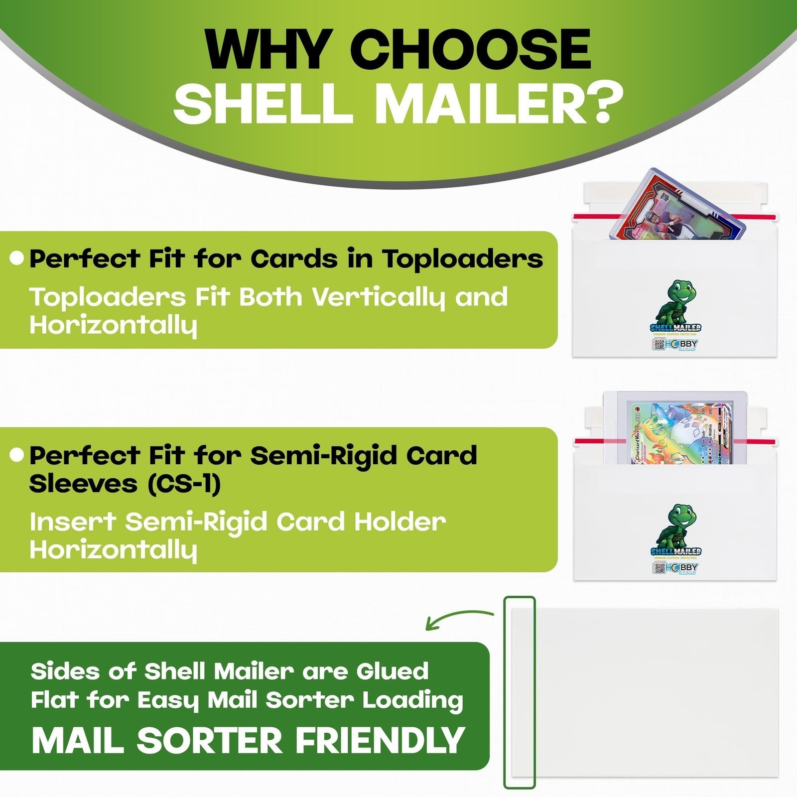 Shell Mailer by Hobby Armor – Premium Trading Card Envelopes – Easy Card Mailers
