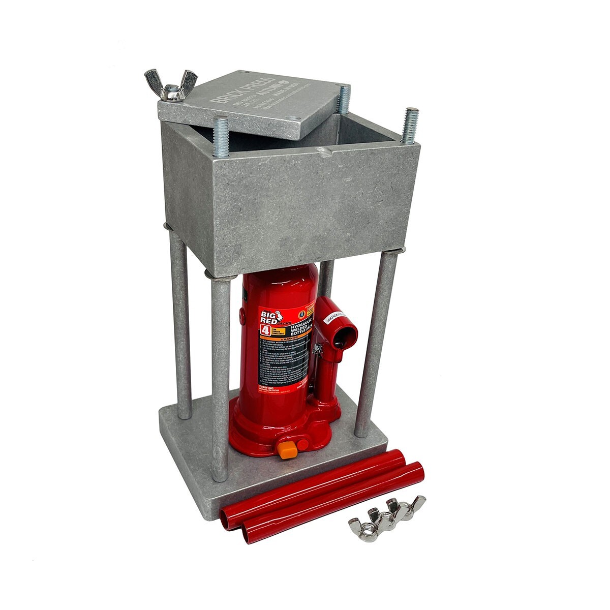 AUTUMN Brick Press, 4-Ton Capacity, 5 x 3 IN brick size – Made in USA OPEN BOX