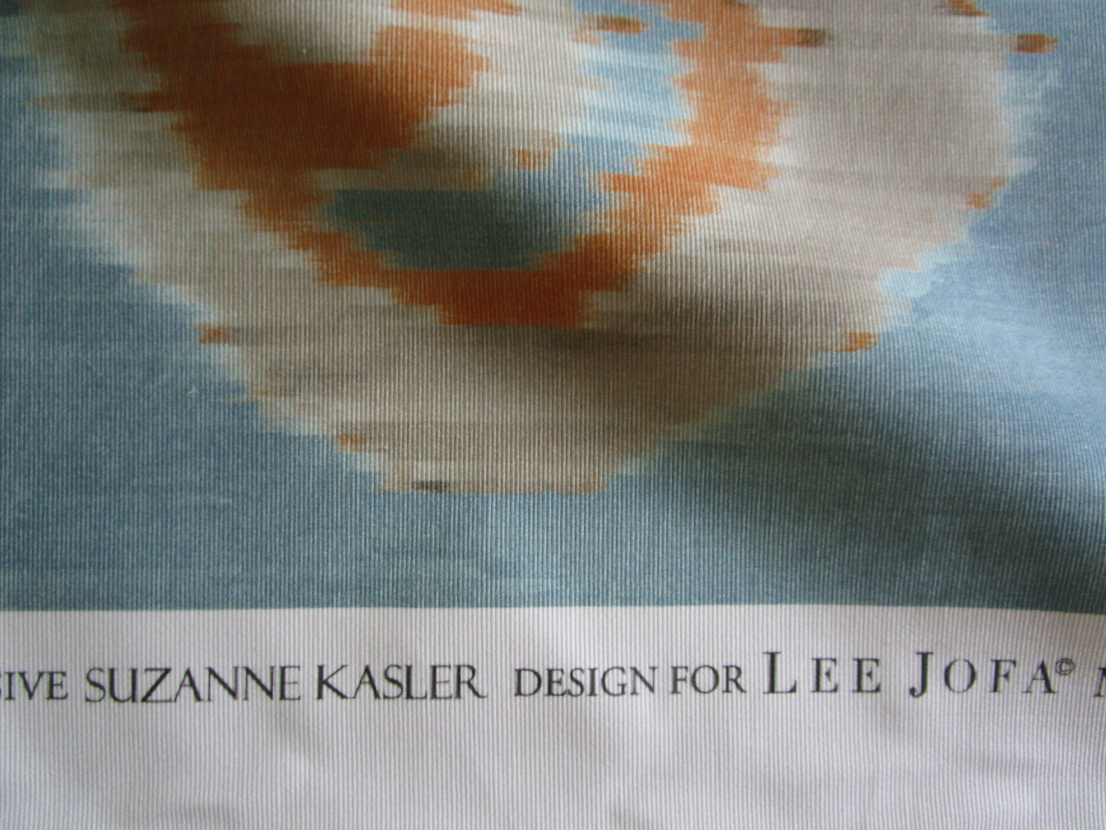 MONACO PRINT cott. Fabric Lee Jofa Suzanne Kasler 2.38yd+ Aqua Melon