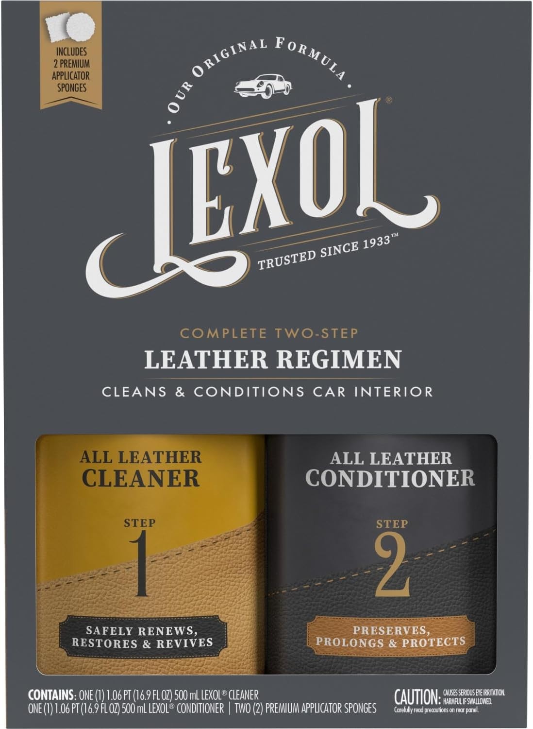 Lexol Leather Conditioner and Cleaner Kit by Lexol, Use on Furniture NEW