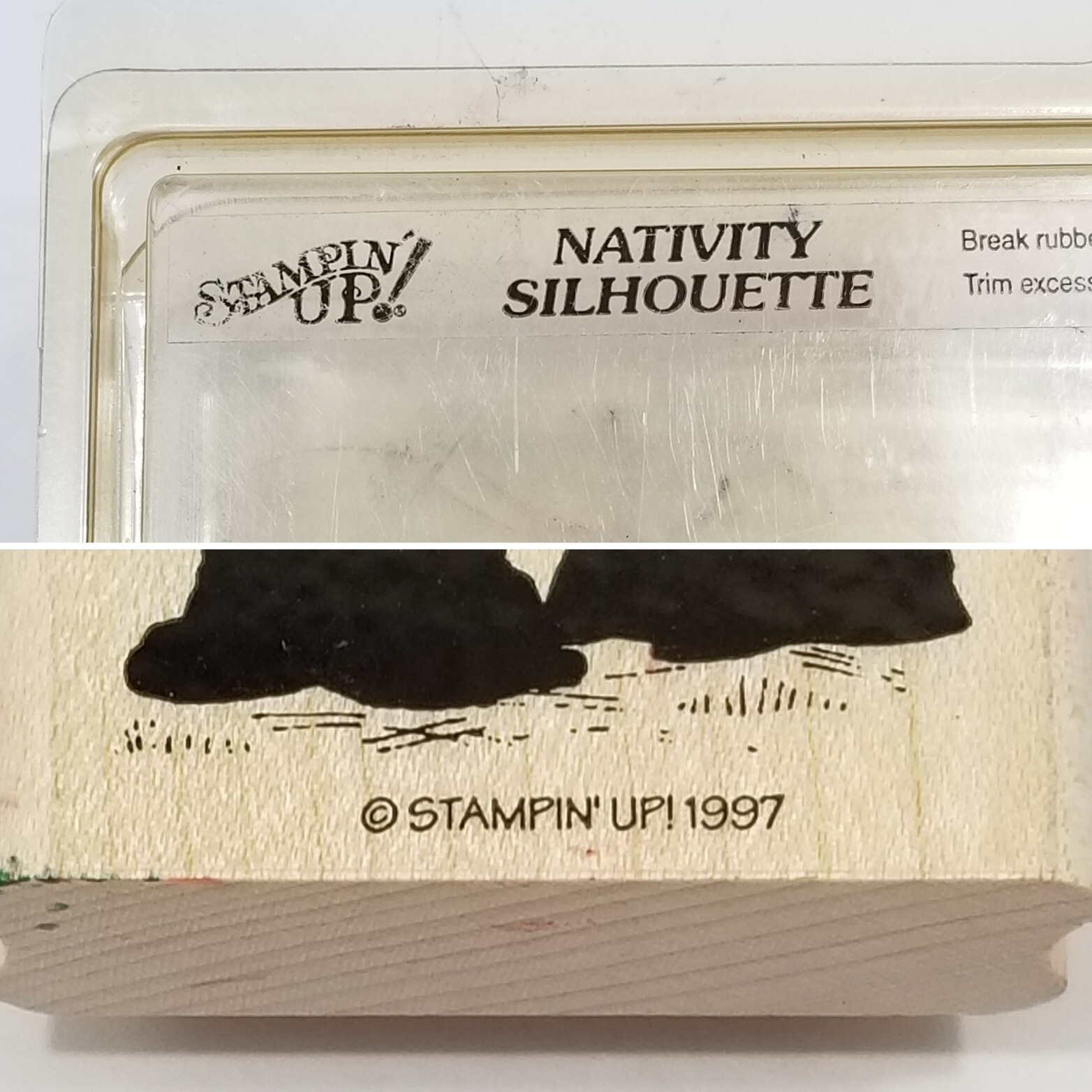 Lot of 31 Wood Mounted Rubber Stamps Crafting Mixed Nativity Silhouette Greeting
