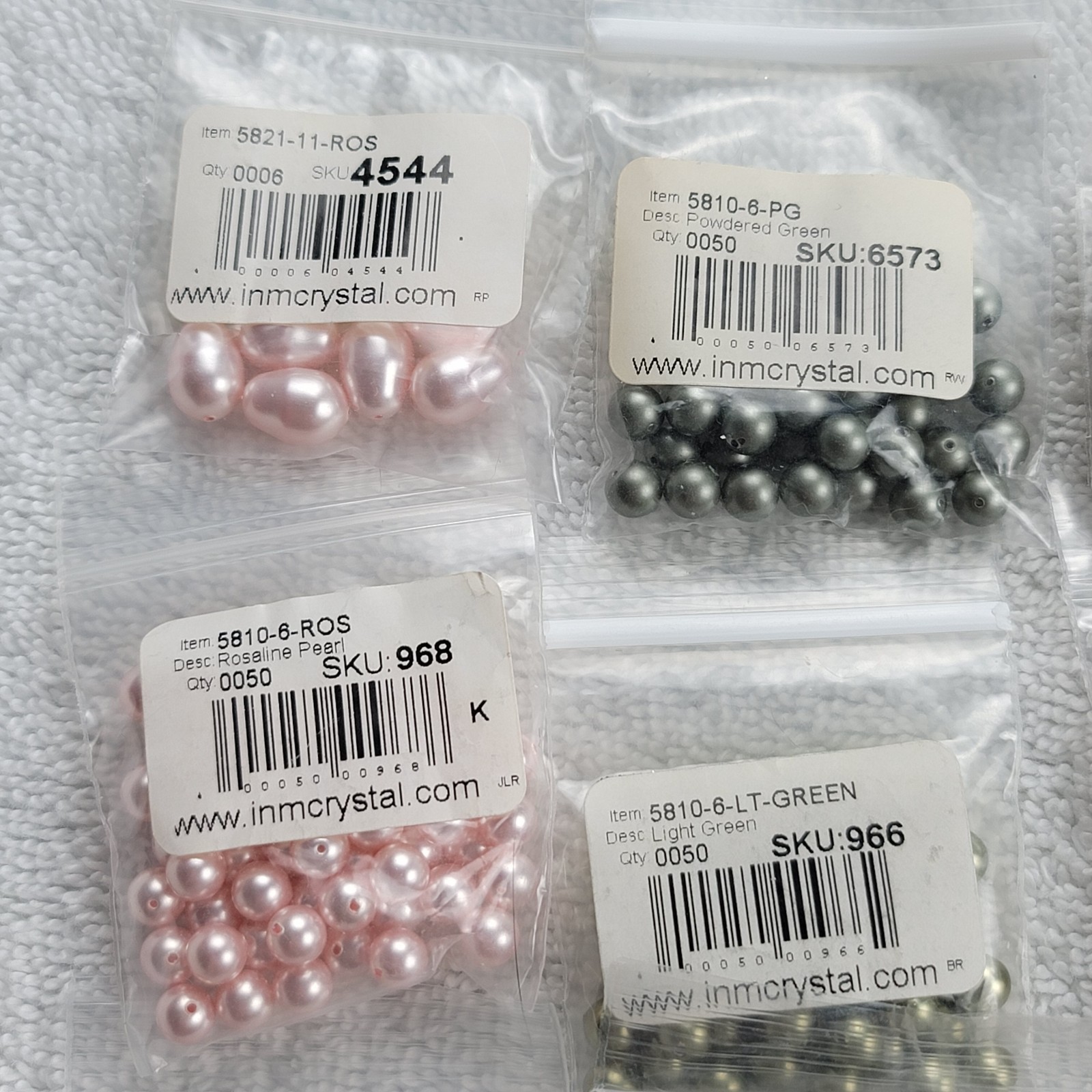 Crystal Pearl Bead Lot 32 bags 5810 5821 Rosaline Creamrose Platinum/Mixed Qty