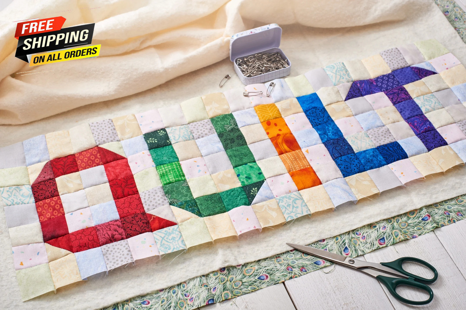 Pellon Wrap-N-Zap Quilting Batting, Off-White 22″ X 10 Yards by the Bolt