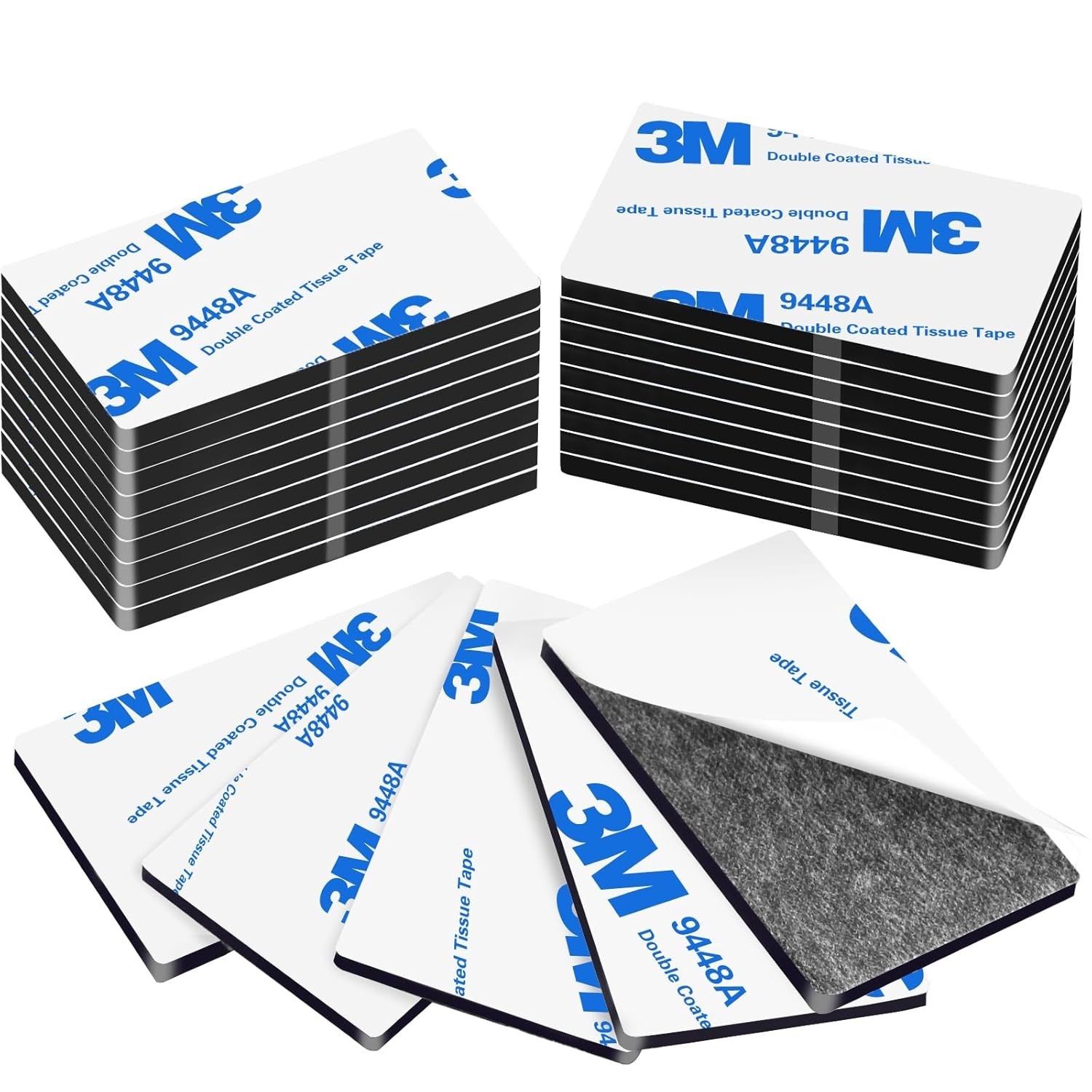60Pcs Double Sided Adhesive Pads Heavy Duty Mounting Foam Tape Rectangular Wall