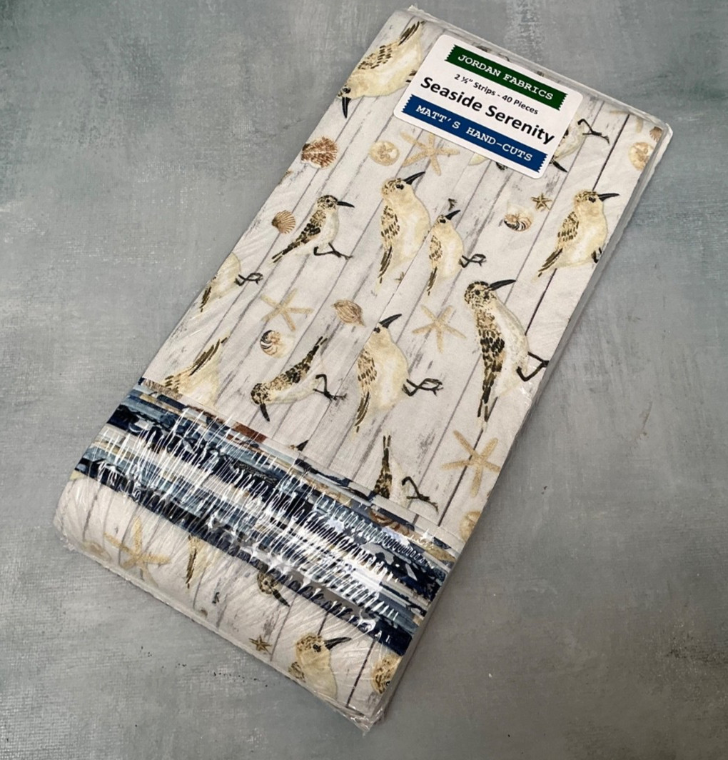 Jordan Fabrics Seaside Serenity Matt’s Hand Cuts 2 1/2” Strips 40 pcs