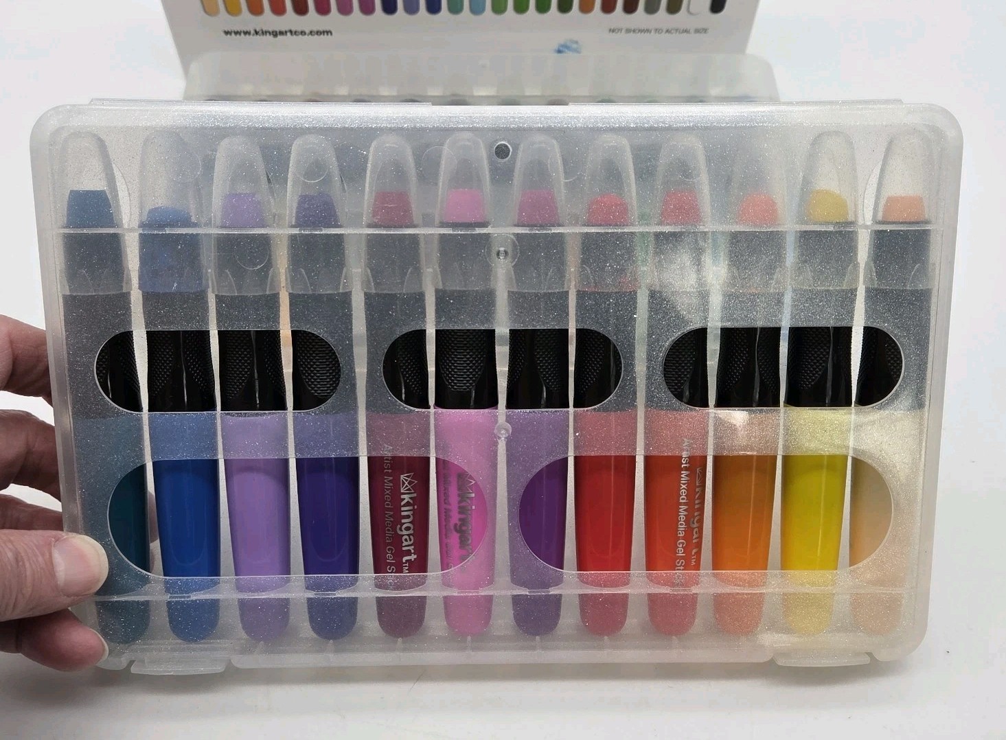 KINGART Artist Mix Media Gel Sticks Set of 24 Vibrant Colors Non-toxic Odorless