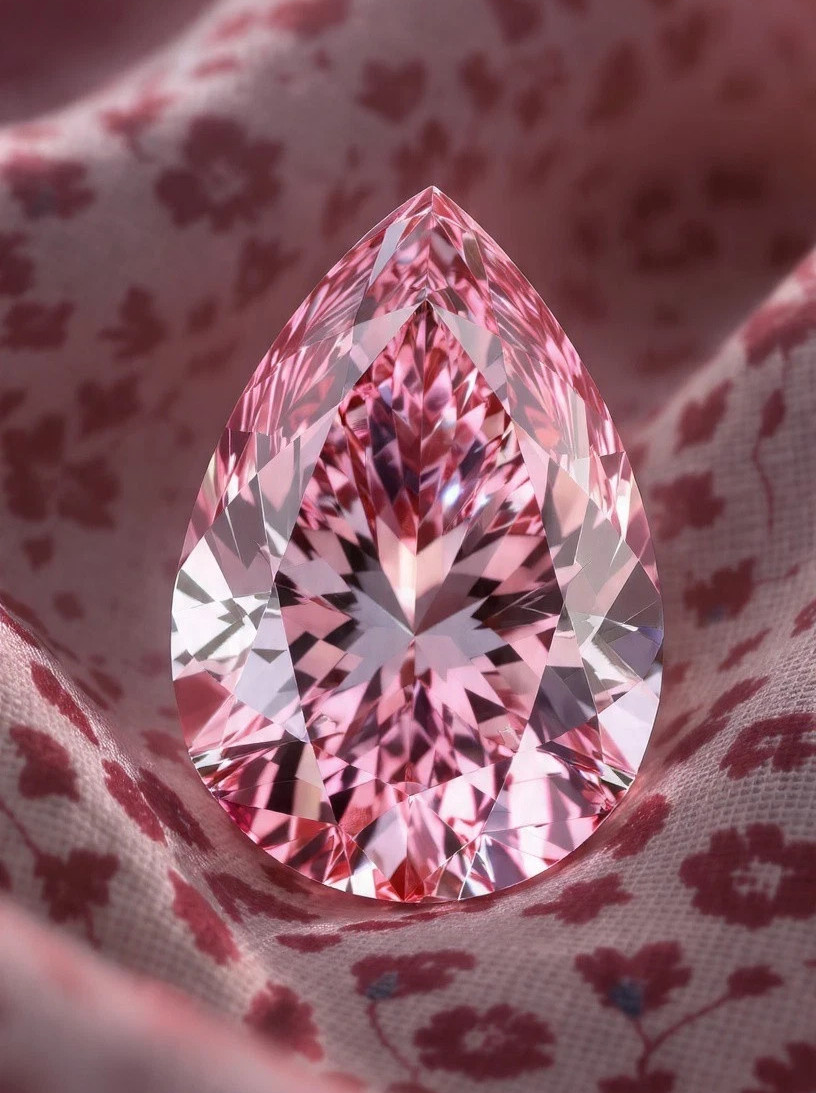 5 Ct Certified Lab Grown Diamond Pear Cut Pink Color D Grade VVS1