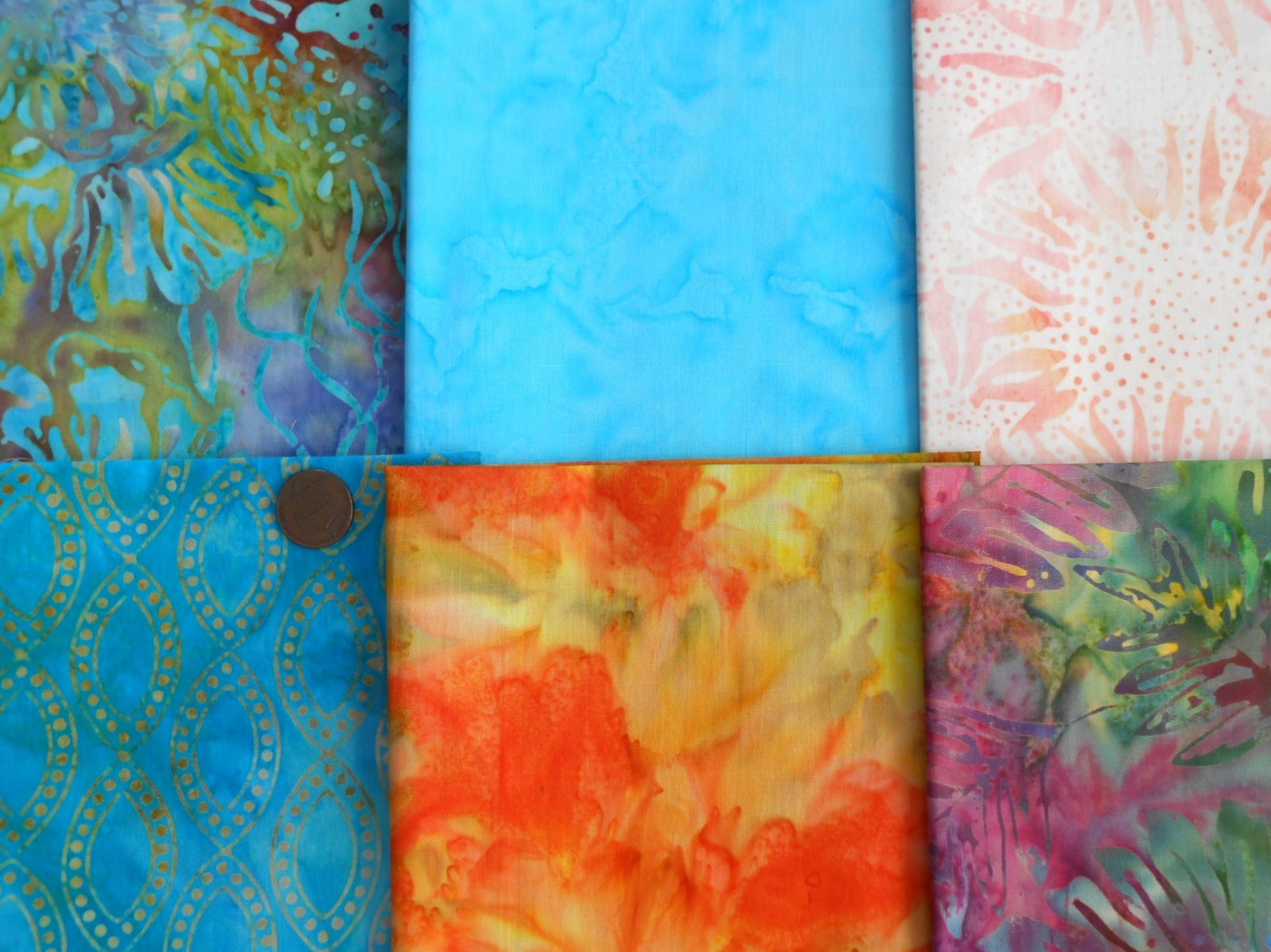 30 Fat / Long Quarters Artisan BALI BATIK Quilt Cotton Fabric Bundle Lot