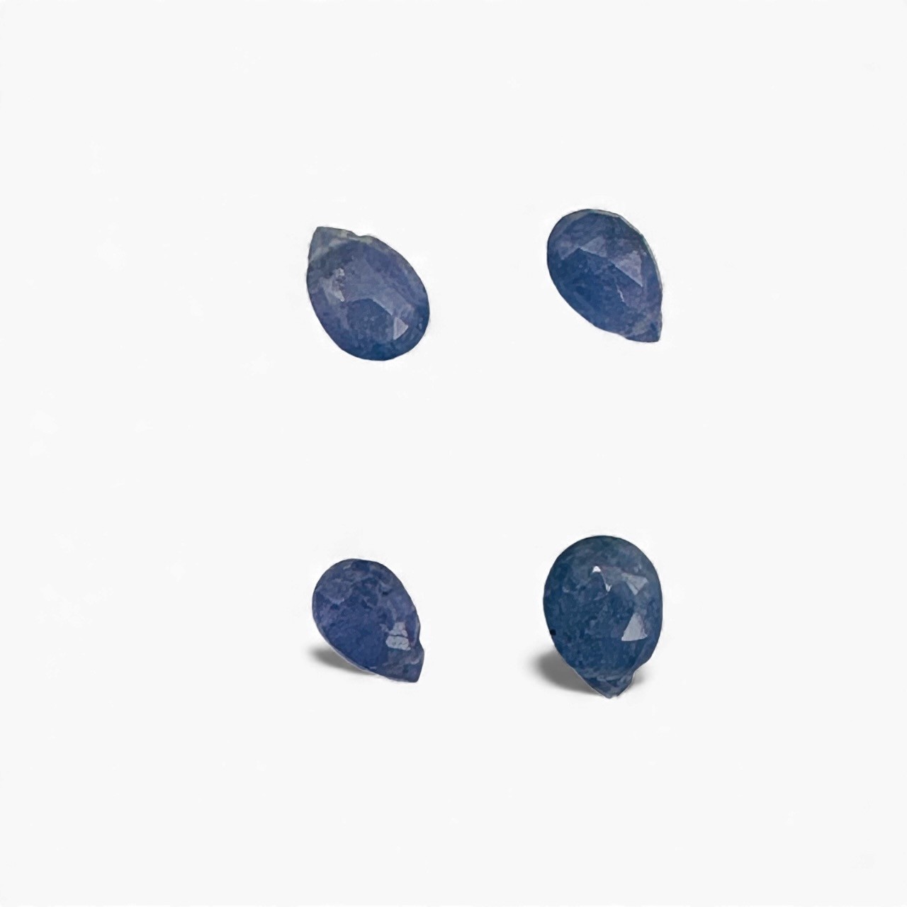 Tanzanite AAA Graduated Briolette Beads | 10x7x5 to 7x5x3mm | Lavender| 4 Beads|