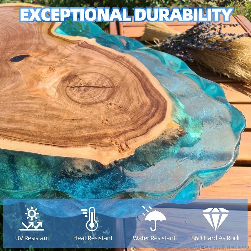 Deep Pour Epoxy Resin 1.5 Gallon [New VRESION], Up to 6″ Pour Depths
