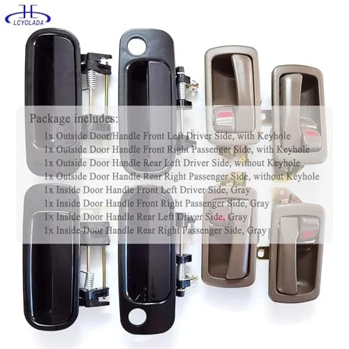 Set of 8 Interior & Exterior Door Handles Fit for Toyota Camry 1992 1993 1994