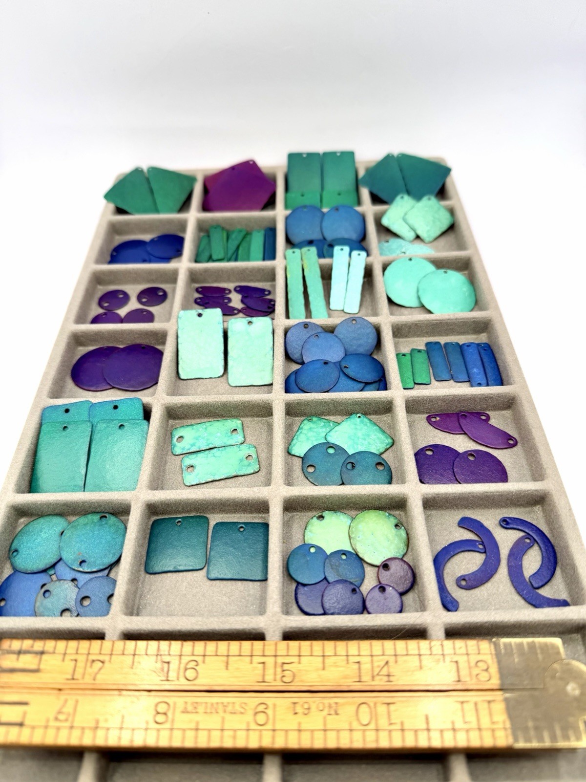 125+ Pcs Vintage Artisan Metal Enamel Pendants Charms Craft Findings Purple Blue