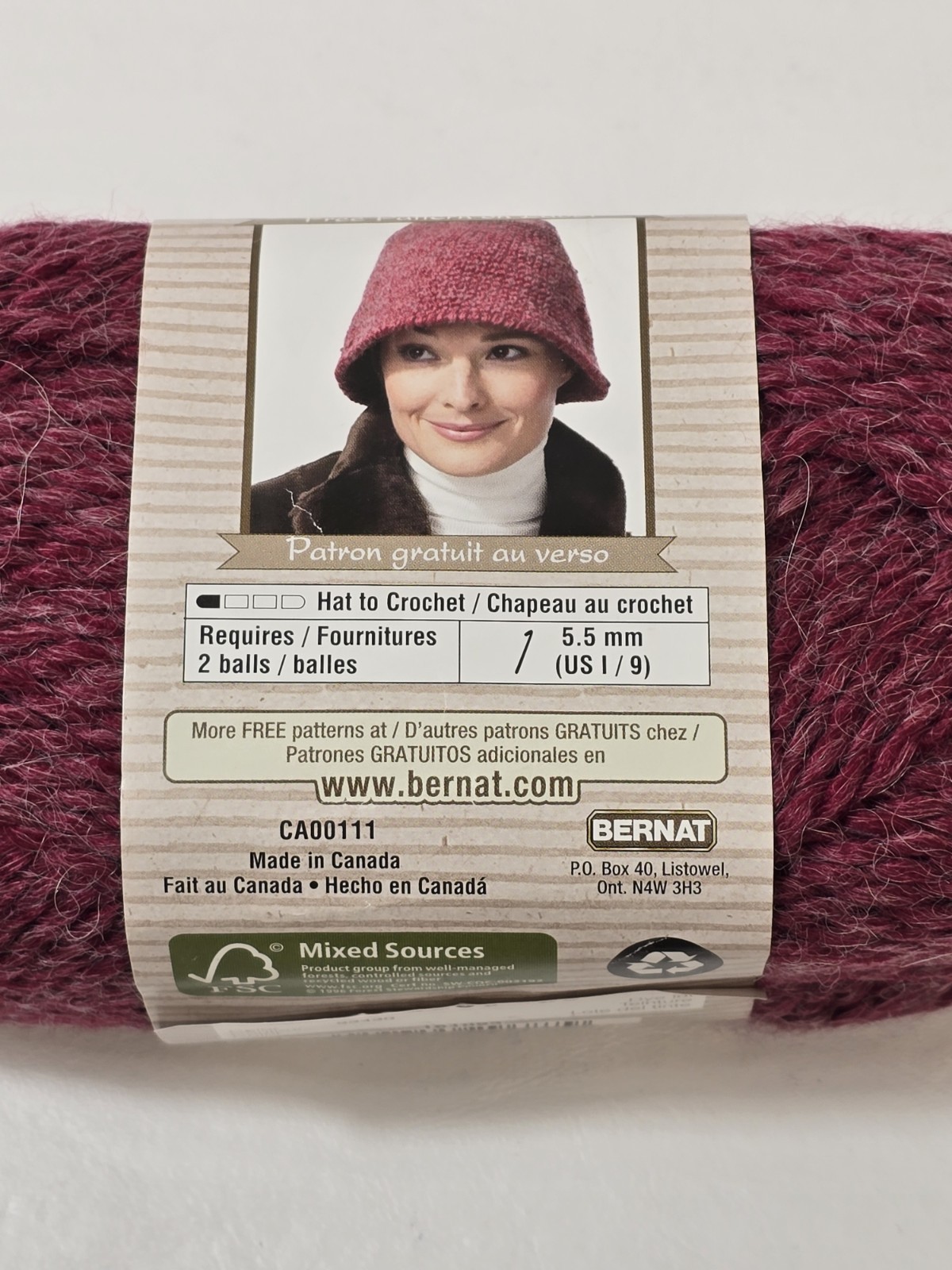 Persimmon 93430 Bernat Alpaca Natural Blend Yarn 3.5oz 100 g