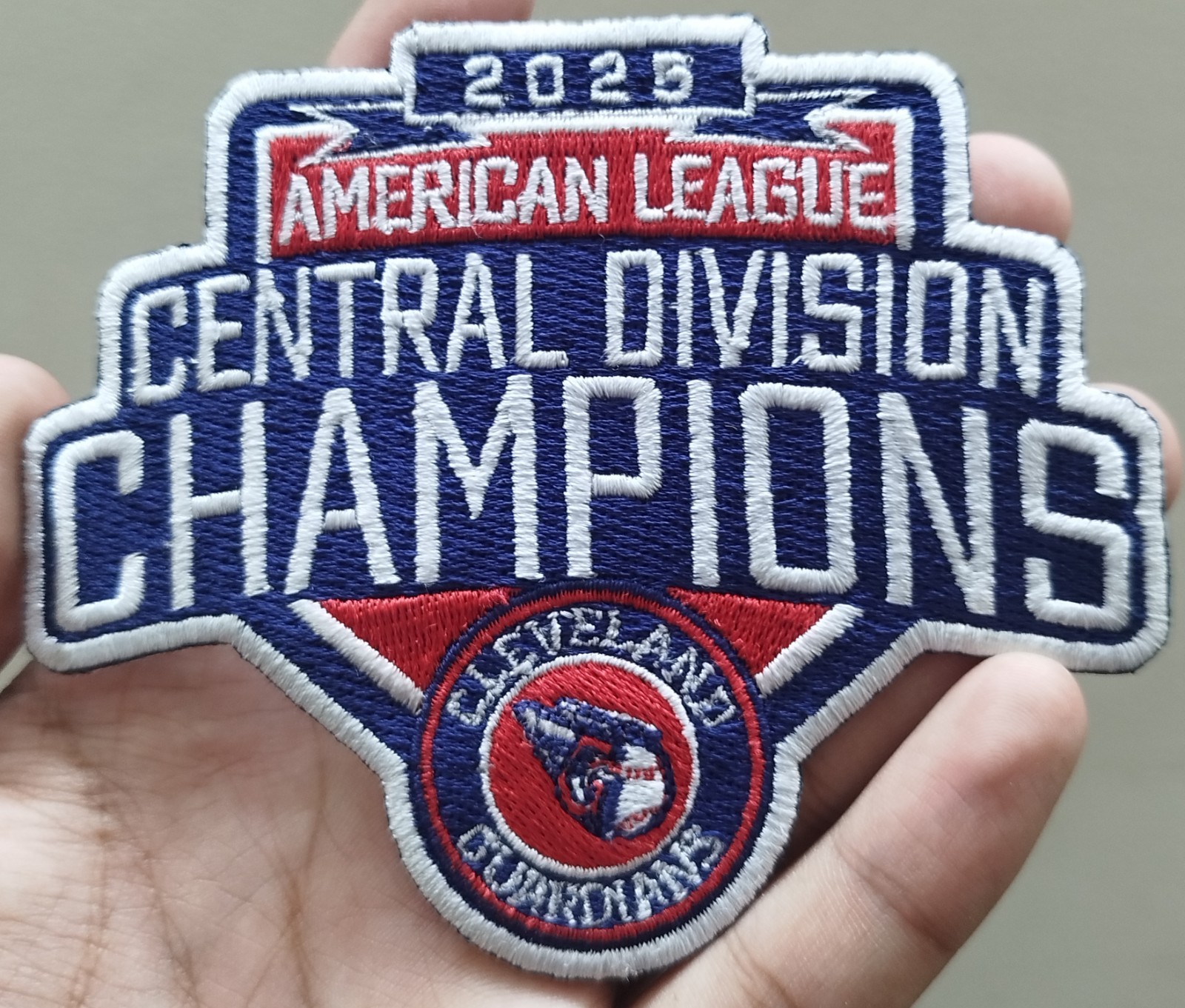 Cleveland Guardians 2025 Champions Logo Iron On patch-Sew Patch-Embroidered