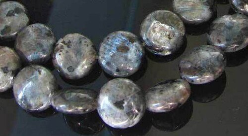 Speckled Labradorite 12mm Round Bead 7.5 inch Strand | 12x5mm |