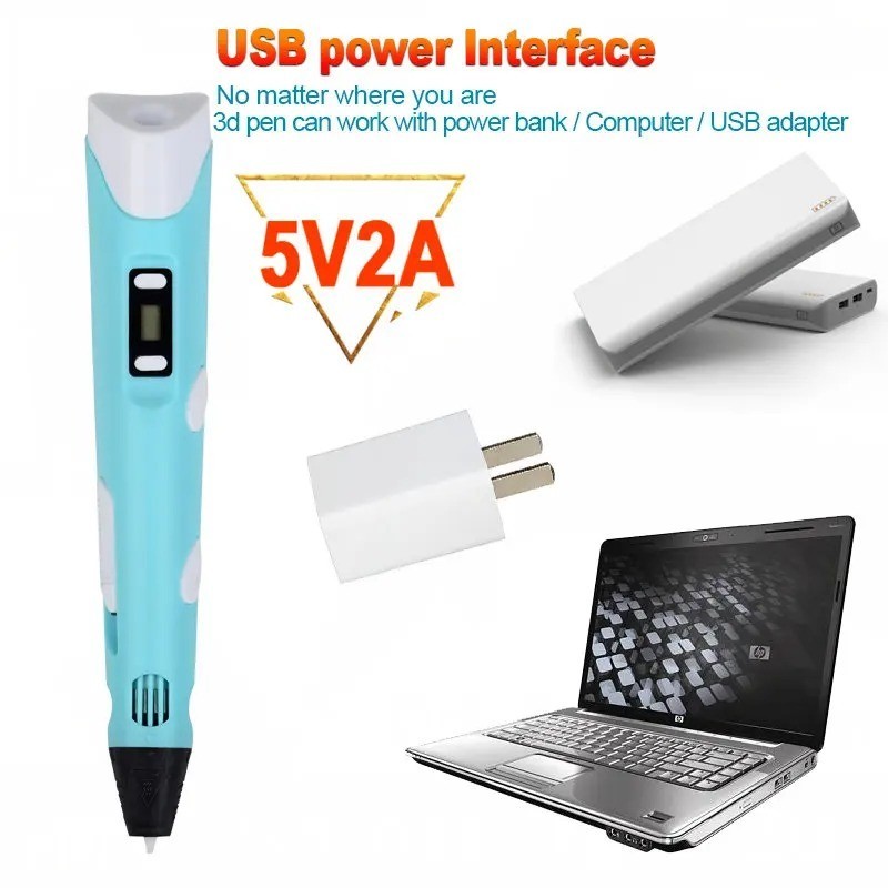 3D Printer Pen Set Free PLA Filaments for Art Intelligent Crafting Doodler