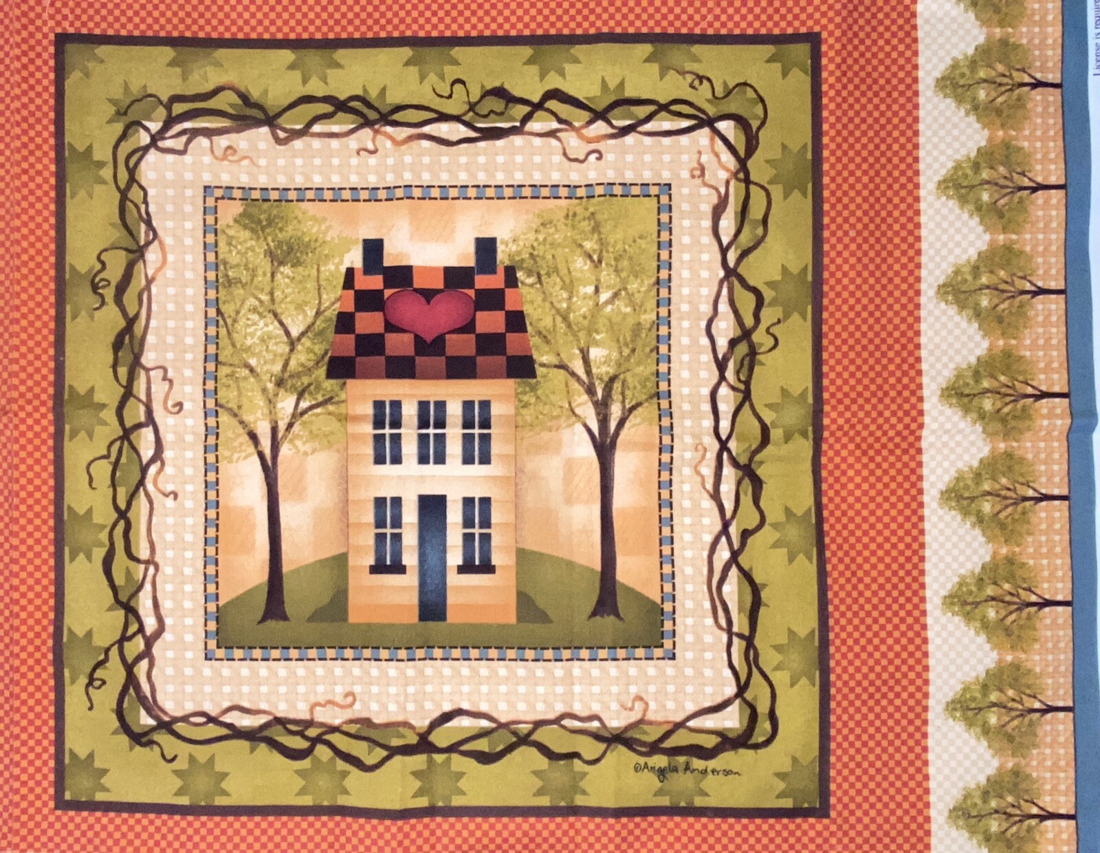 COUNTRY COTTAGE CUT & SEW PILLOW PANNEL BY ANGELA ANDERSON FOR VIP CRANSTON