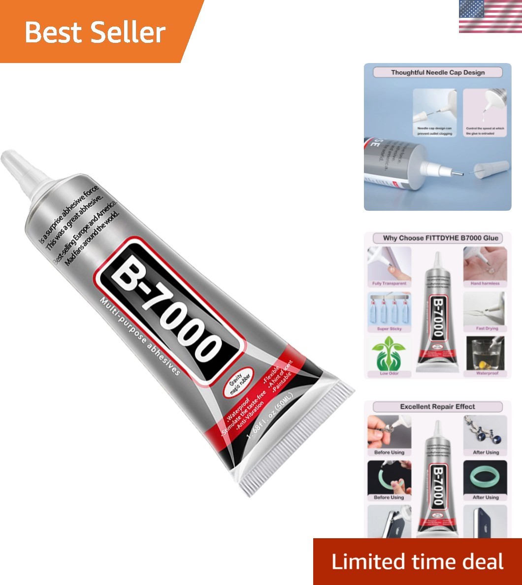 B7000 Jewelry Glue for Making, 1PCS 50ML/1.69 fl oz Clear Adhesive for Rhines…