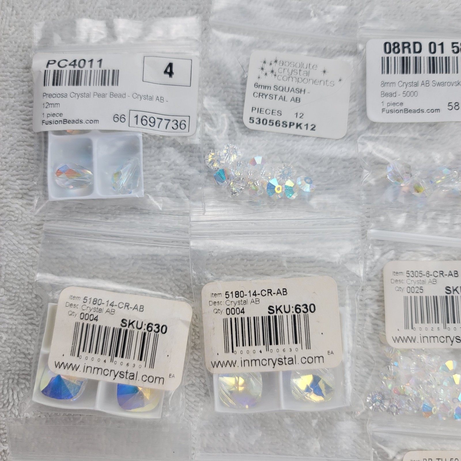 Swarovski Crystal Pendant Lot AB Vitrail Sahara Rivoli Pear Sun Mixed Qty