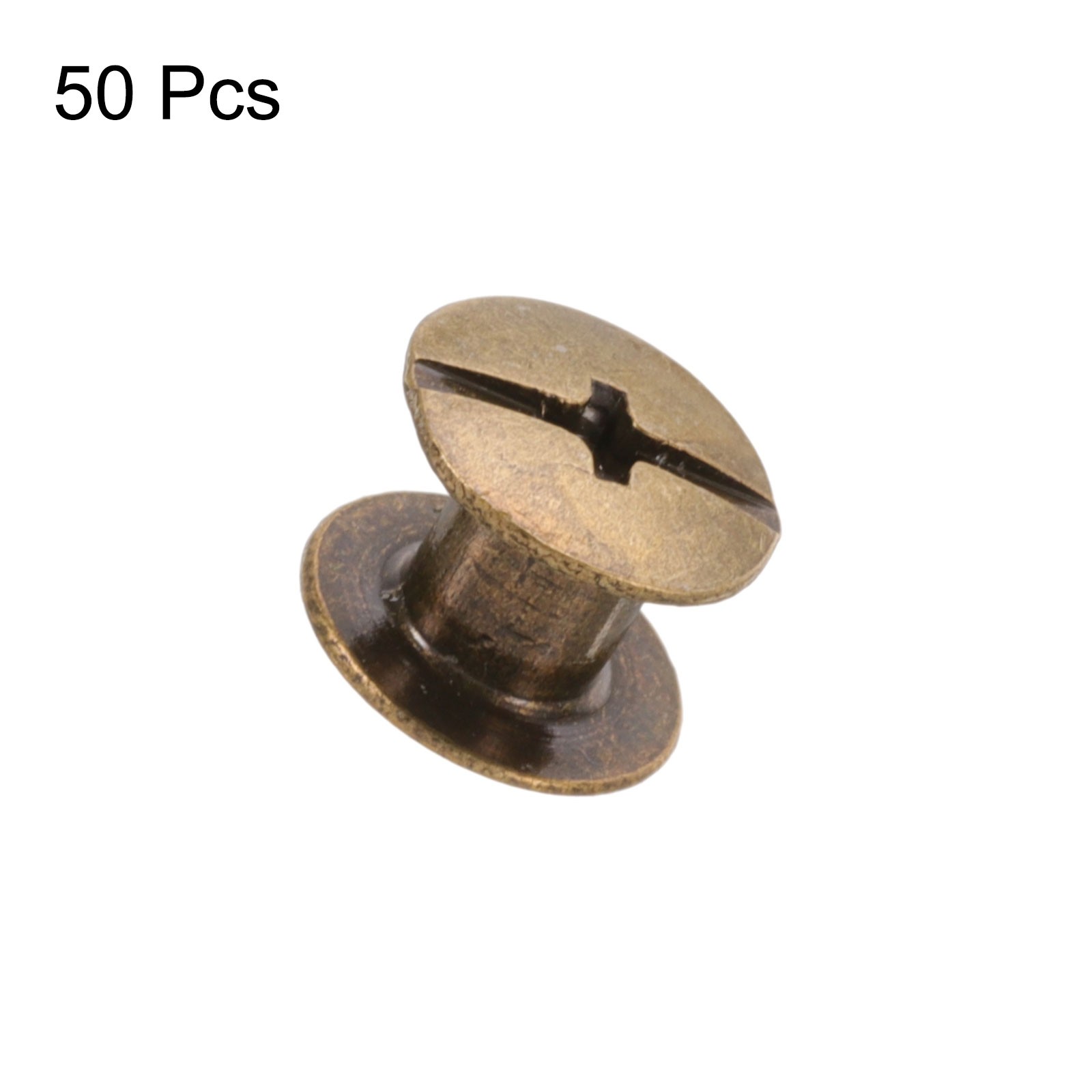 50PACK M5 x 5mm Chicago Screw Metal Stud Screw Rivets for Leather Bronze