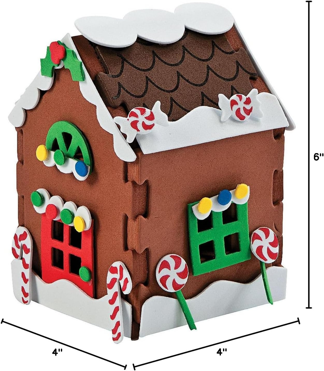 Gingerbread House Craft Kits 3D | 1 Single Kit | Kids Christmas Craft