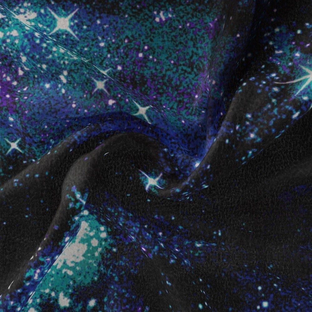 Luxury Anti-Pill Fleece Galaxy Fabric 54 Inch x 1.5 Yard Navy Blue Precut