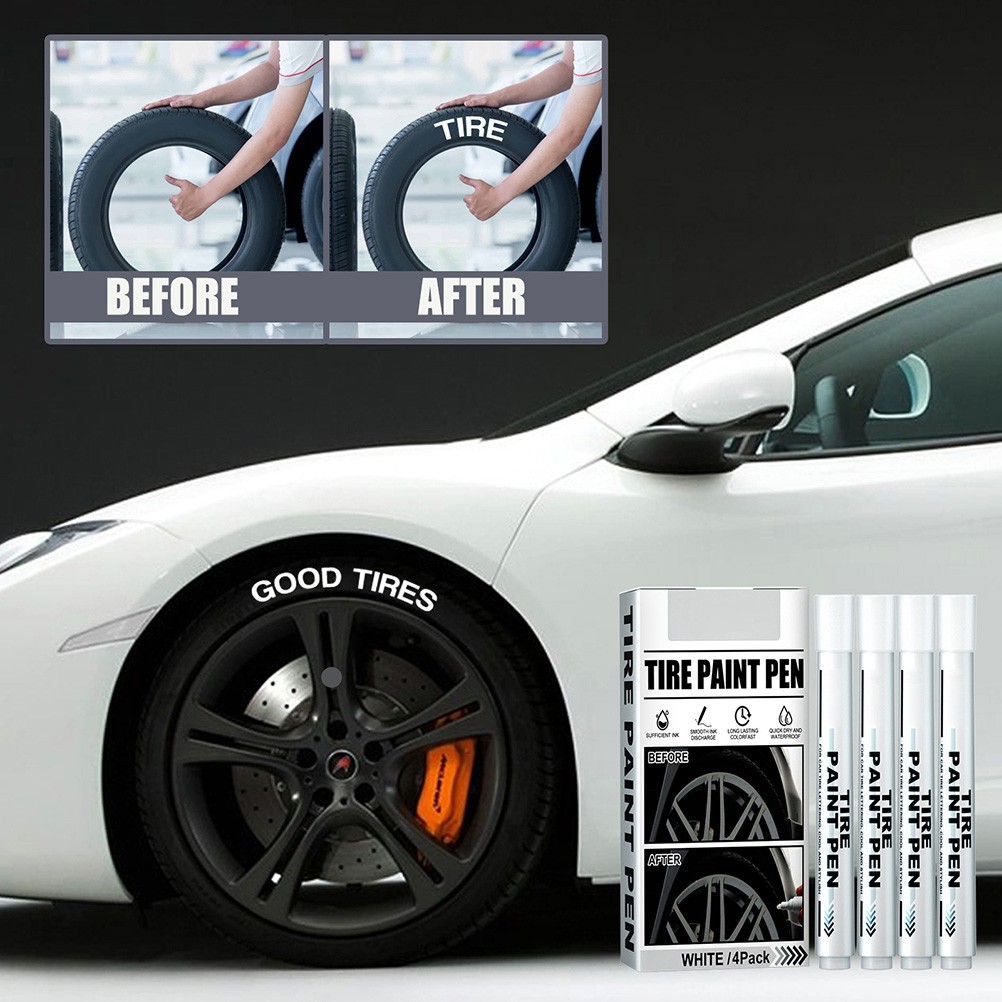 White Paint Marker Oil-Based Ink Waterproof Tire Pen for Tire Lettering