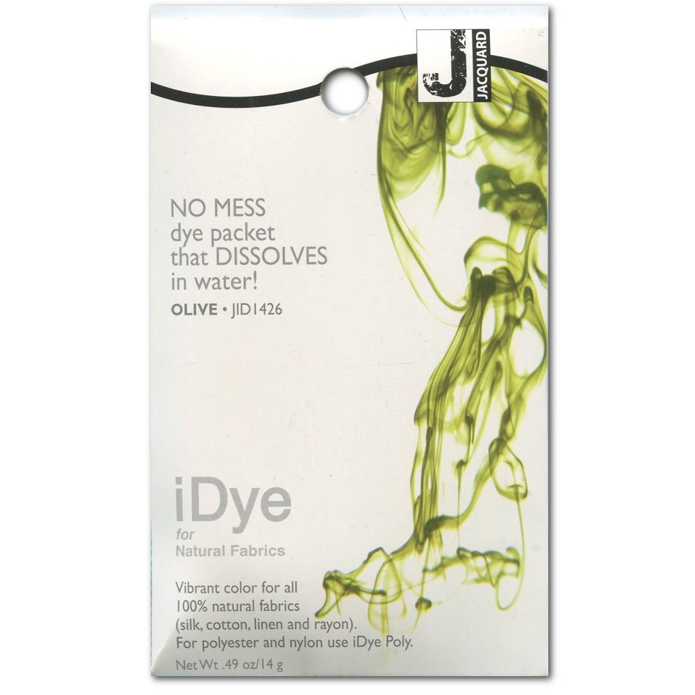 iDye Olive Fabric Dye Packet for Natural Fabrics Easy Mess-Free Use 14 g