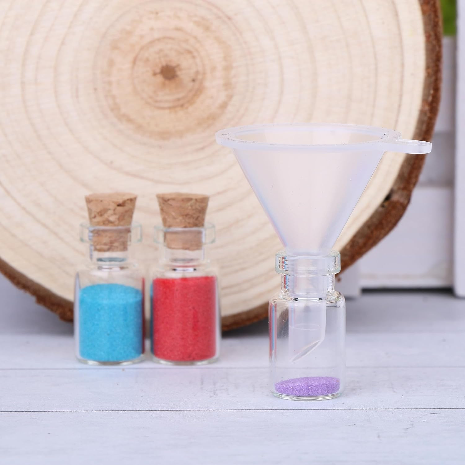 100pcs 1ml Small Mini Glass Bottles Jars with Cork Stoppers Tiny Vials for DIY A