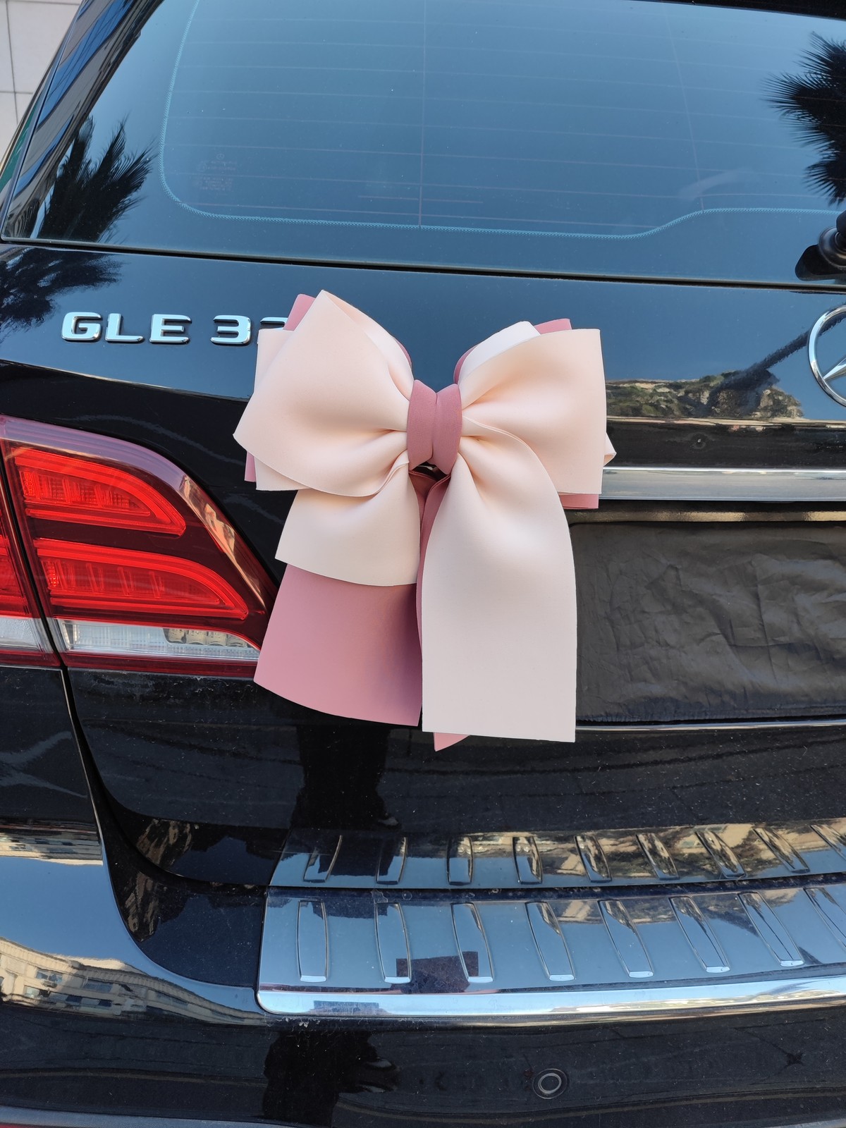 14-15 inchRemovable bow tie car rear trunk extra large car exterior decoration