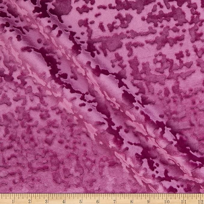 Abstract Crushed Velvet Fabric, 118 Inch. in Width, Ideal for Upholstery Etc.
