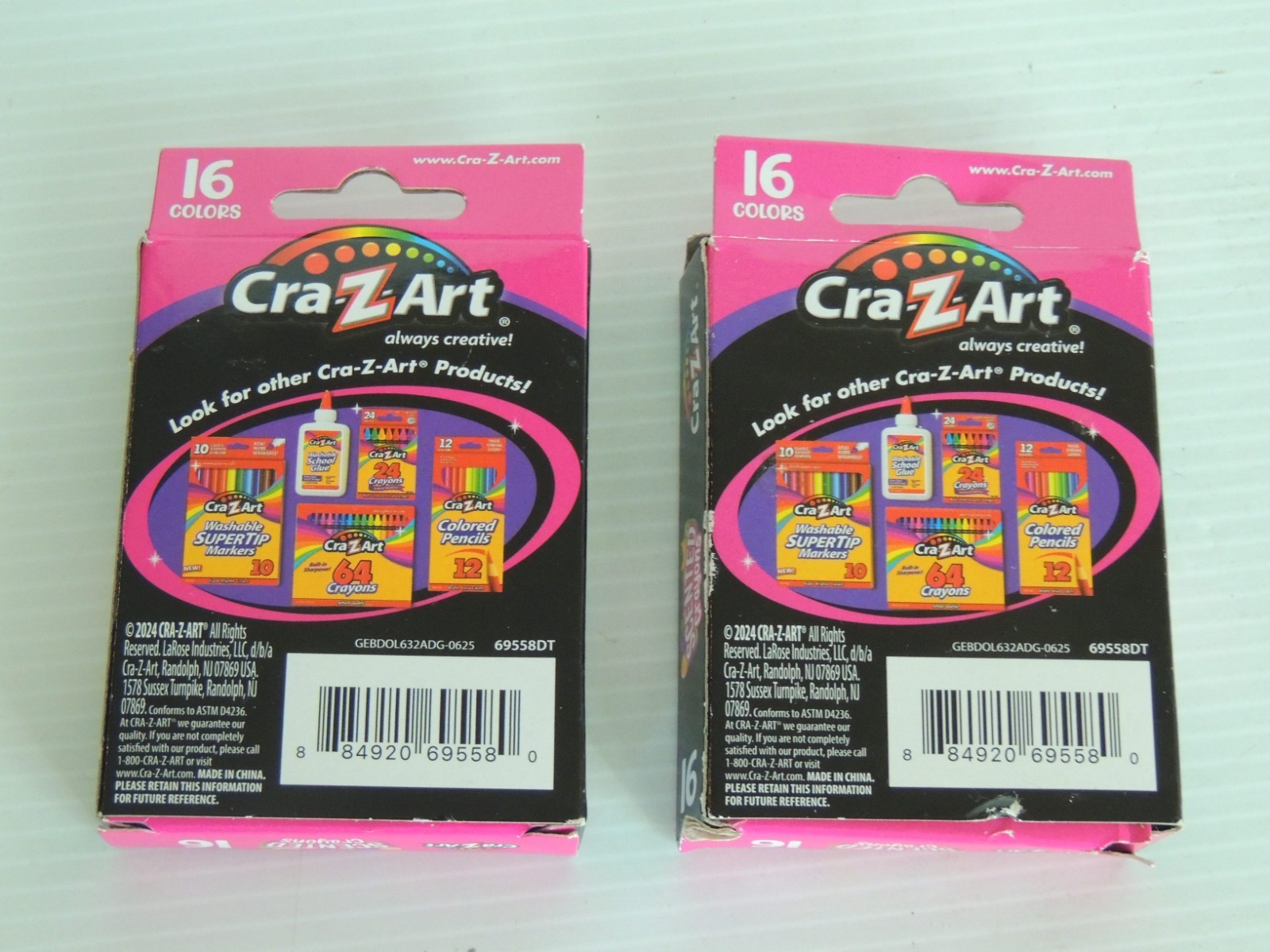 Cra-Z-Art Scented Crayons 16 Colors Multicolor Non-Toxic MPN 69558DT TWO PACKAGE