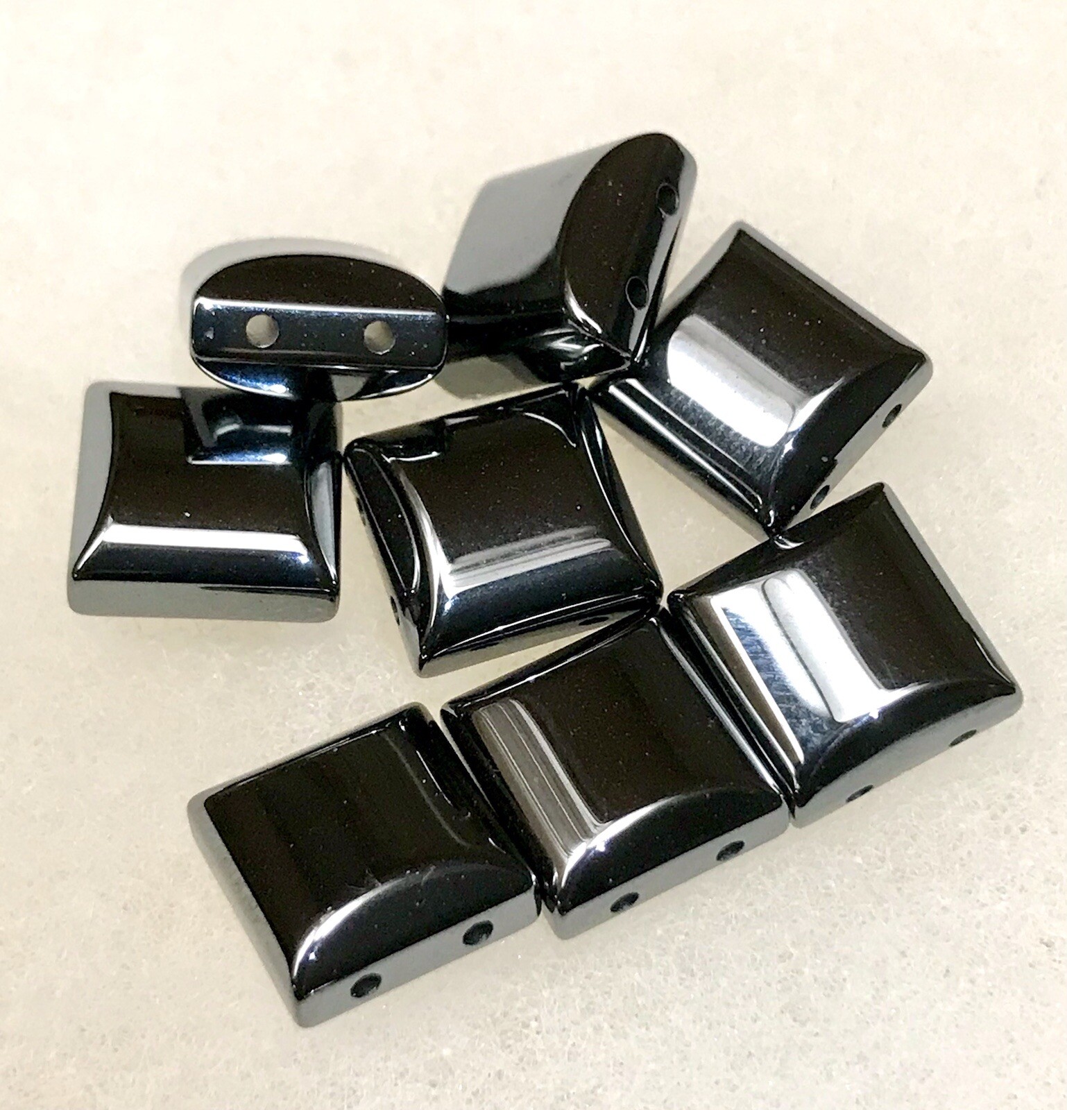 AAA Quality HEMATITE Stone Square Spacer Bracelet Beads 10x10mm