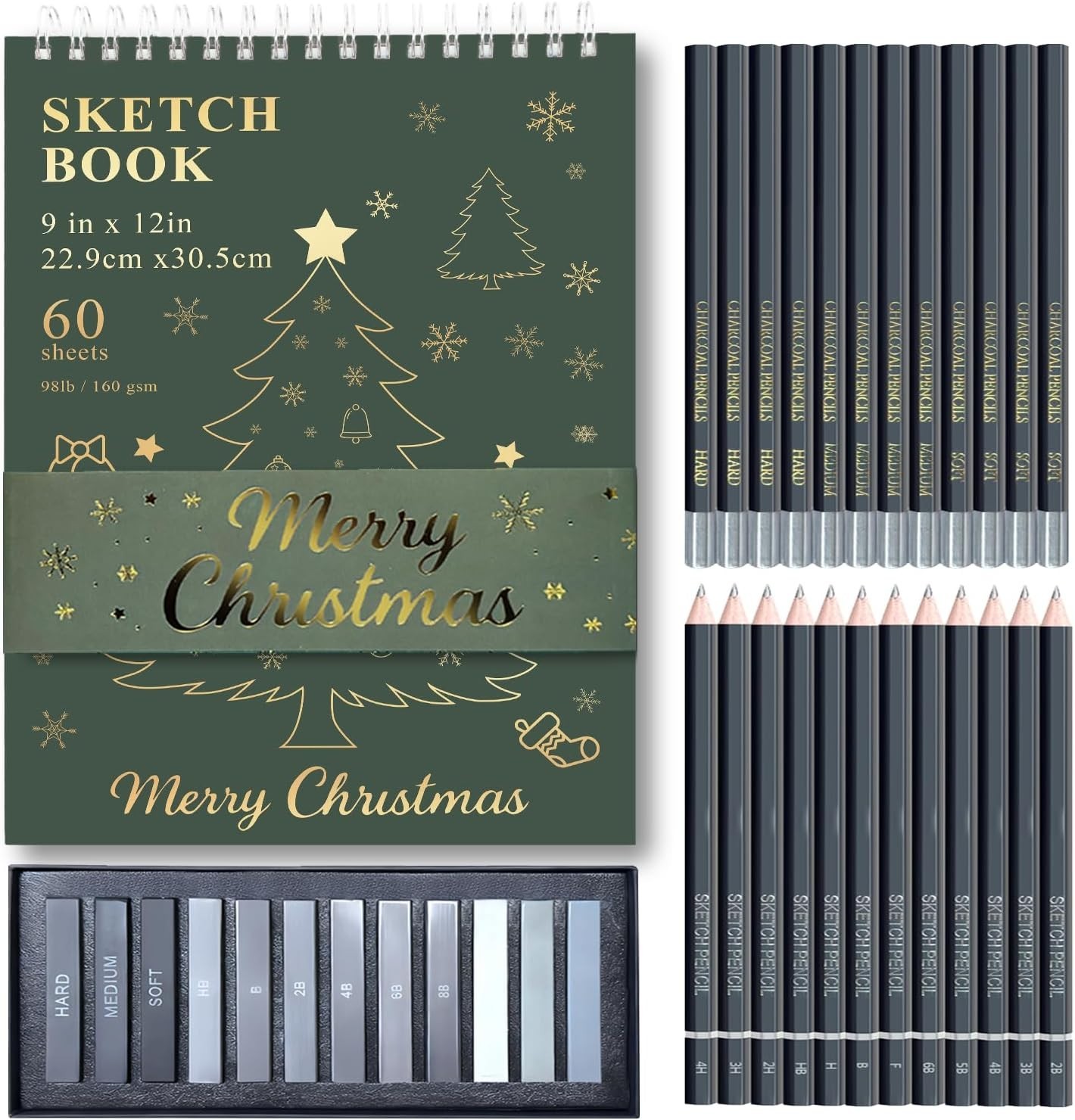 All-in-One Drawing Set: Sketch Book, Pencils & Blending Tools for All Ages